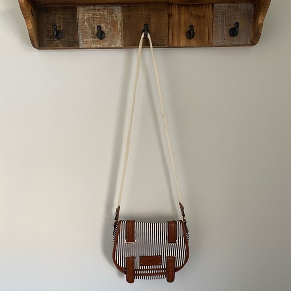 H&M Navy and White Striped Mini Bag - Picture 5 of 10